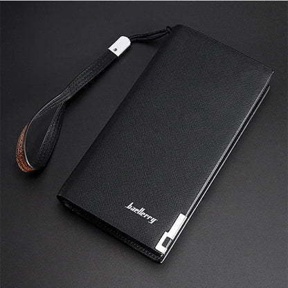 Balenberry Premium Long Wallet – 12 Card Slots, Dual Cash Pockets Black